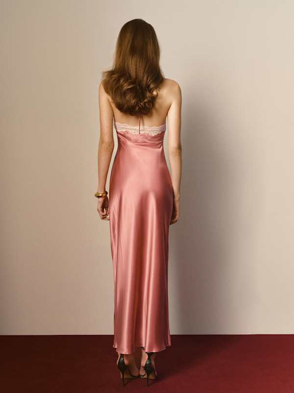 Aara Silk Dress - Dried Rose