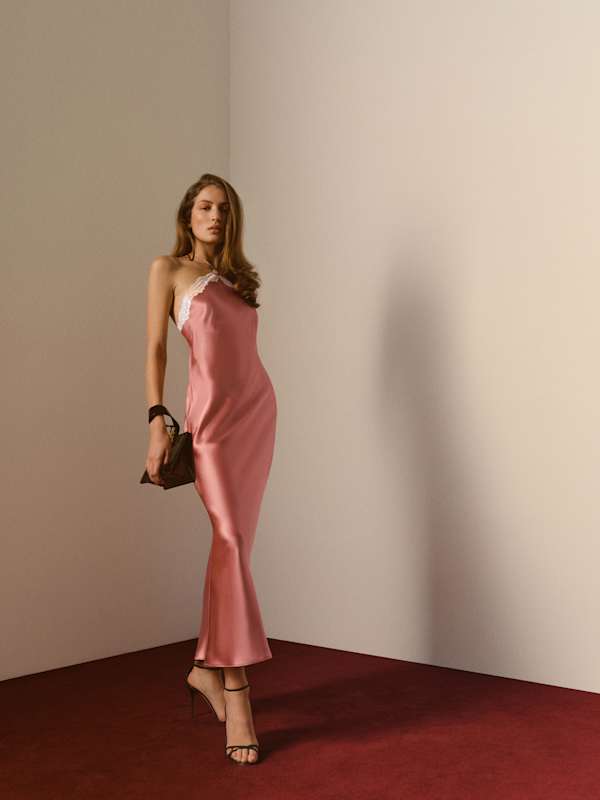 Aara Silk Dress - Dried Rose