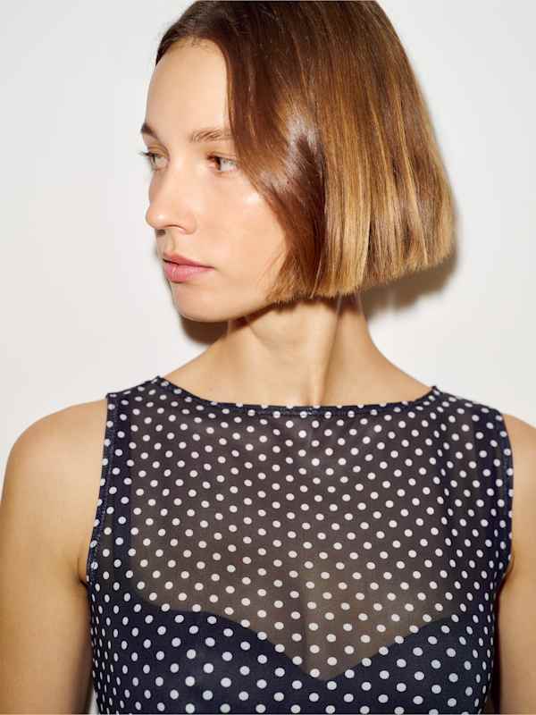 Nataly Knit Dress - Caviar Dot