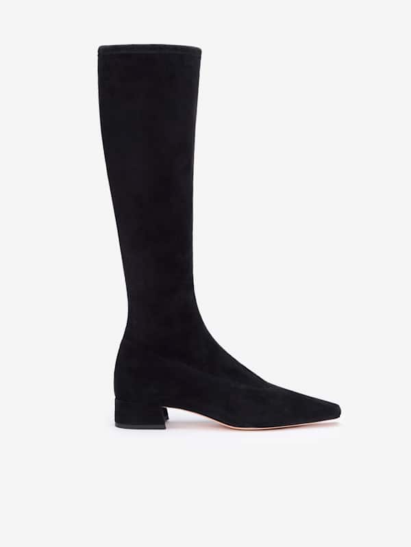 Raven Knee Boot - Black Suede