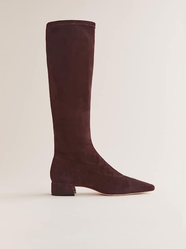 Raven Knee Boot - Espresso Stretch Suede