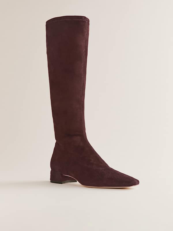 Raven Knee Boot - Espresso Stretch Suede