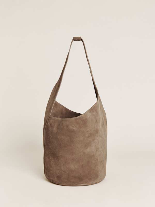 Medium Silvana Bucket Bag - Farro Suede