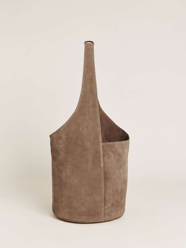 Medium Silvana Bucket Bag - Farro Suede