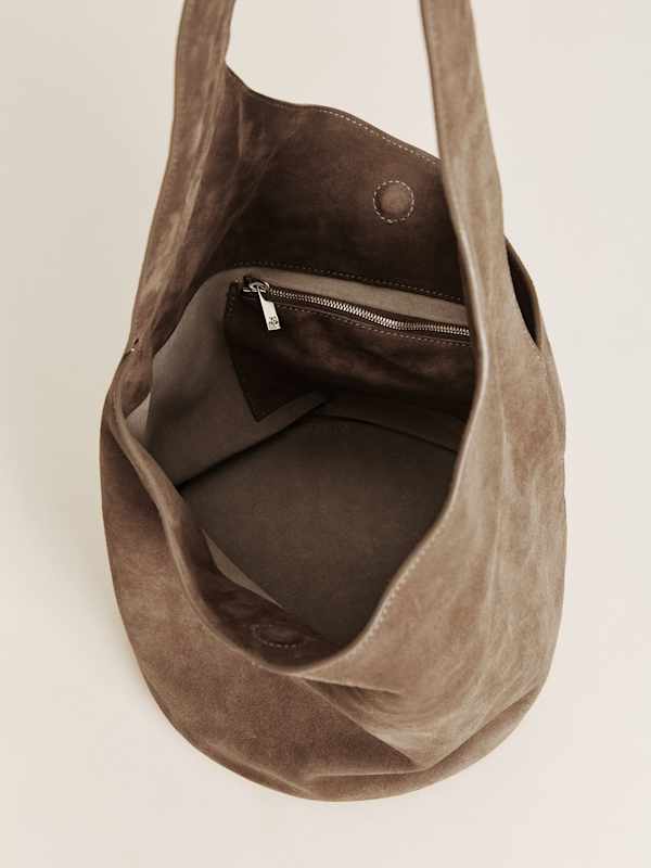 Medium Silvana Bucket Bag - Farro Suede