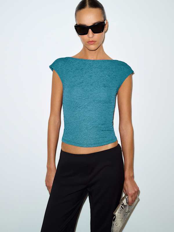 Darra Knit Top - Peacock