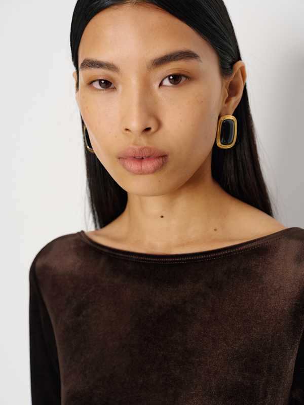 Jaelynn Knit Dress - Deep Brown Velvet