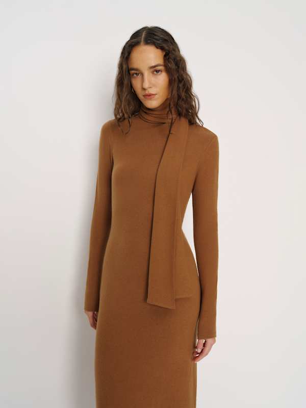 Azure Knit Dress - Toffee