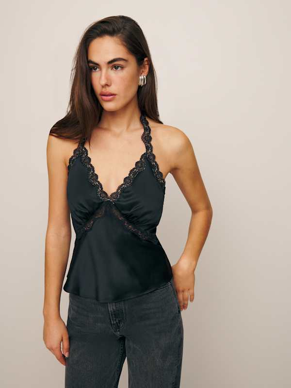 Monica Silk Top - Black