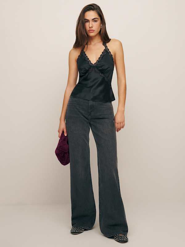 Monica Silk Top - Black