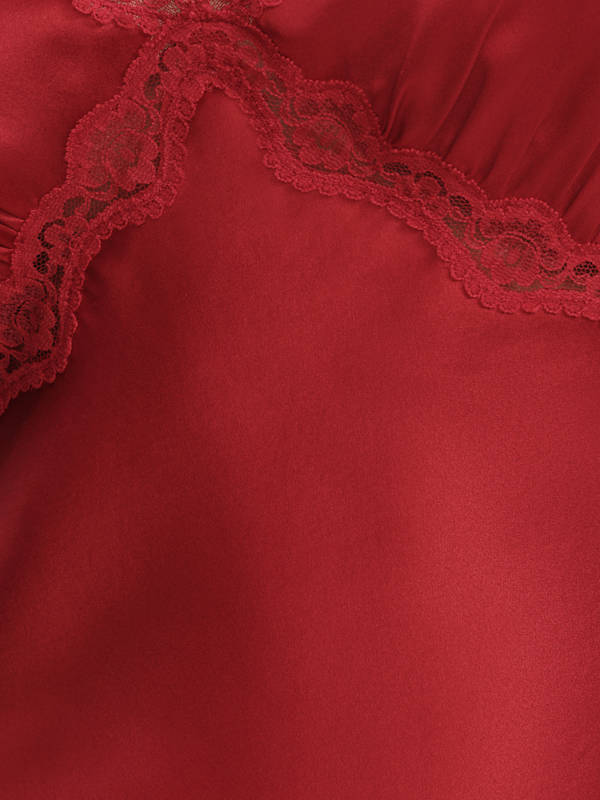 Monica Silk Top - Lipstick