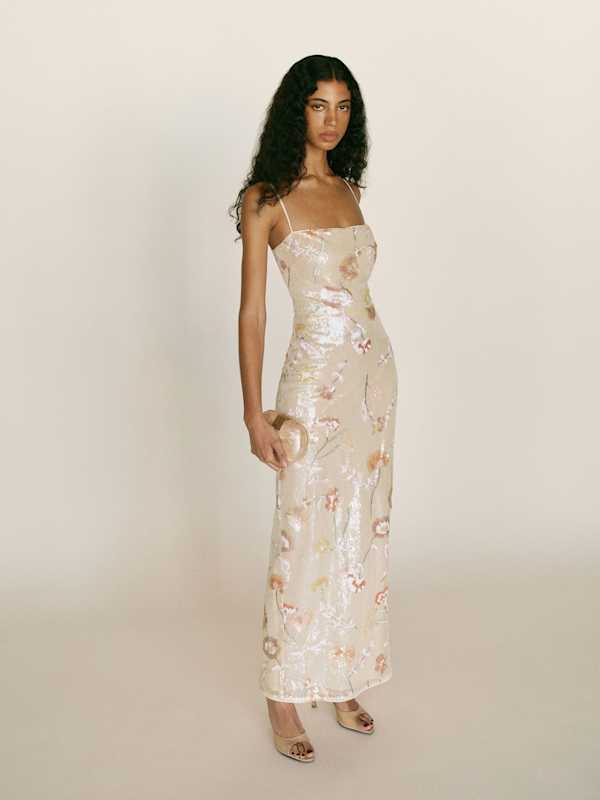 Frankie Dress - Ivory Sequin