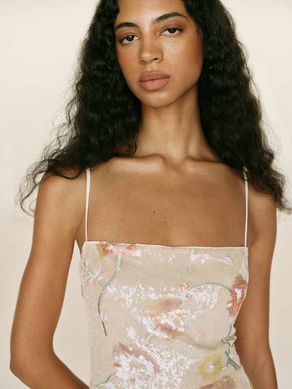 Frankie Dress - Ivory Sequin