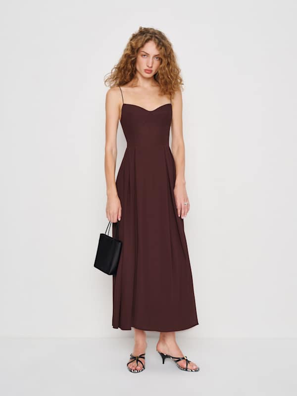 Jaelyn Dress - Mahogany