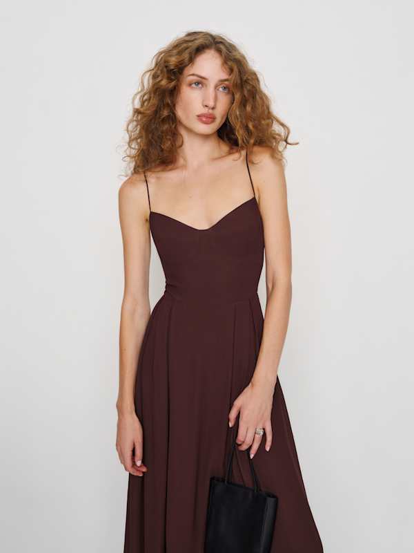 Jaelyn Dress - Mahogany