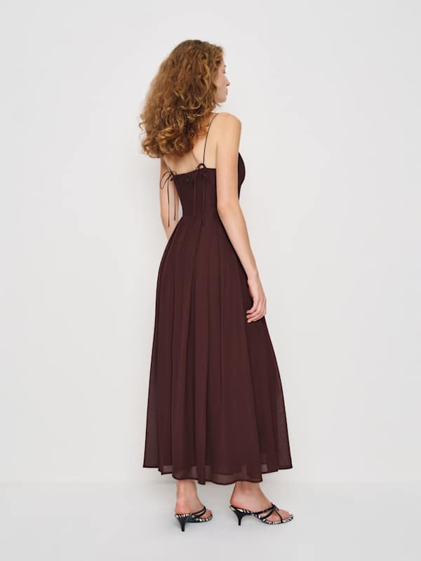 Jaelyn Dress - Mahogany