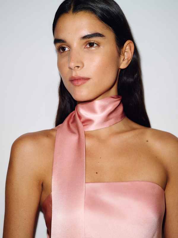 Oren Silk Dress - Carnation