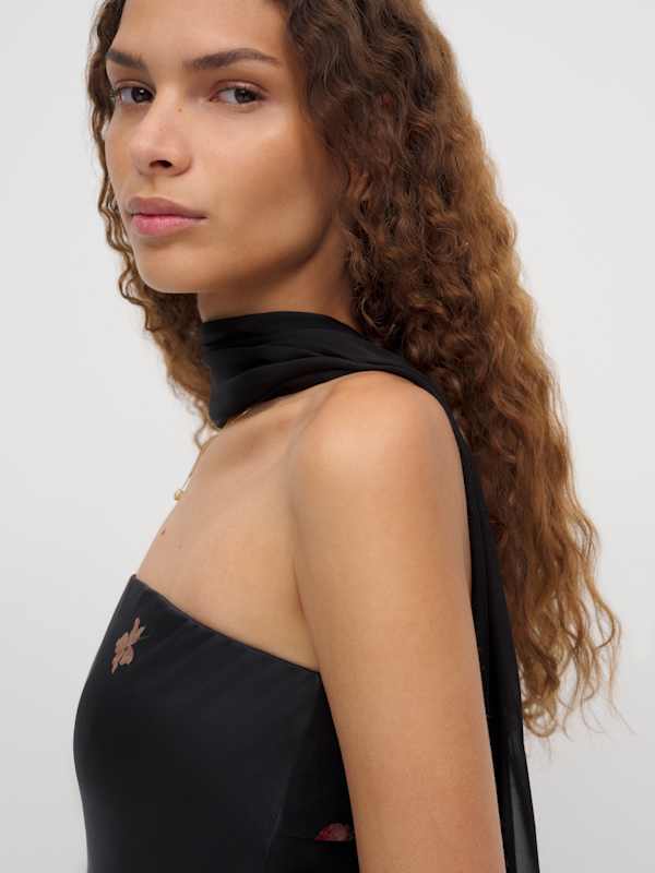 Oren Silk Dress - Dutch Tulips