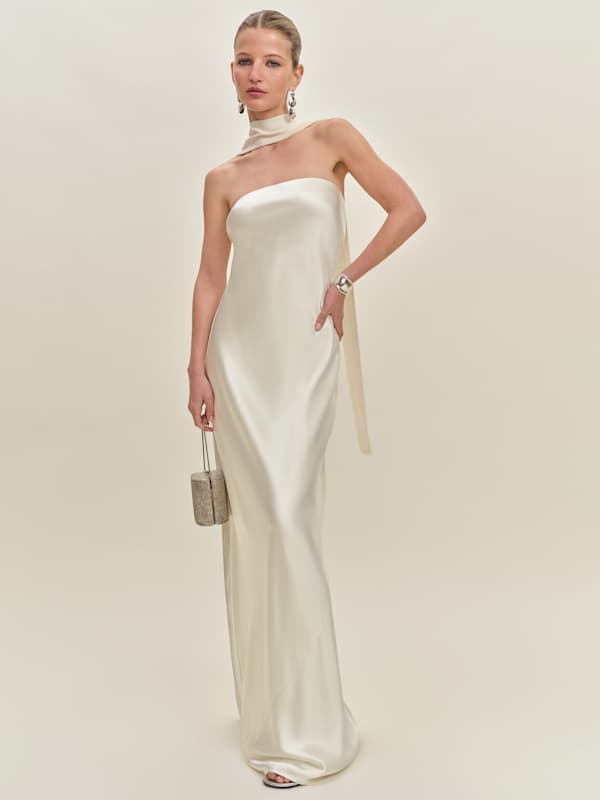 Oren Silk Dress - Ivory Bridal Silk