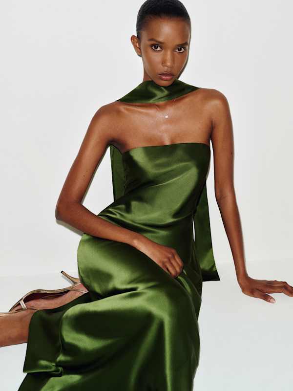 Oren Silk Dress - Topiary