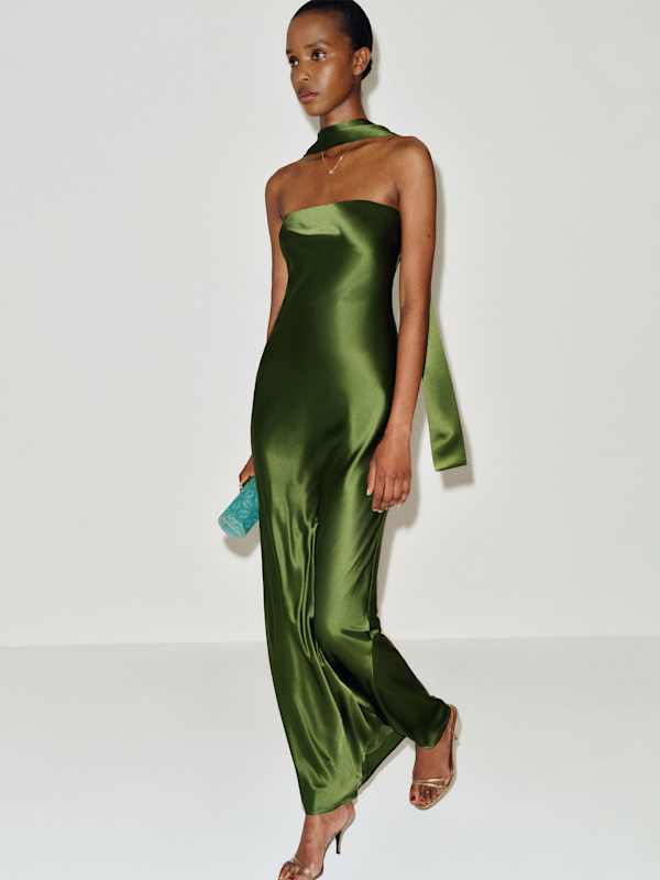 Oren Silk Dress - Topiary