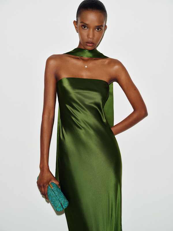 Oren Silk Dress - Topiary