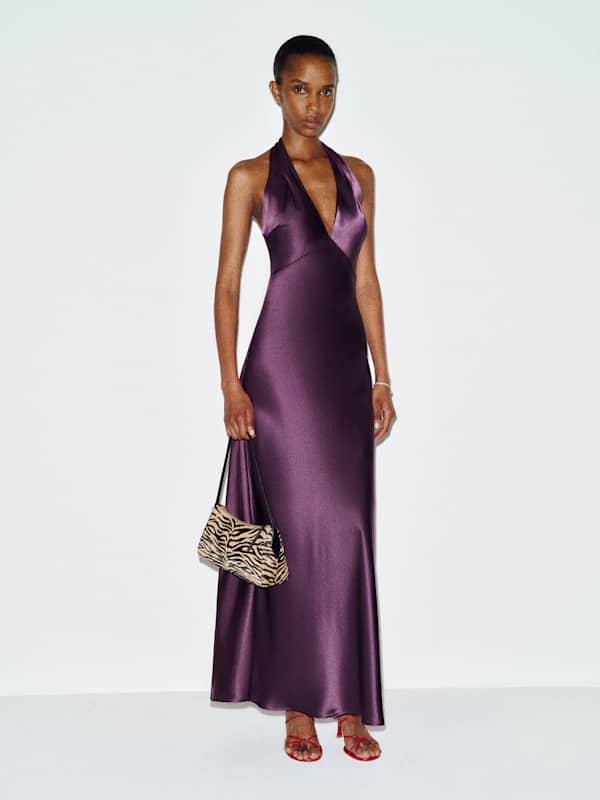 Daniela Silk Dress - Crushed Violet