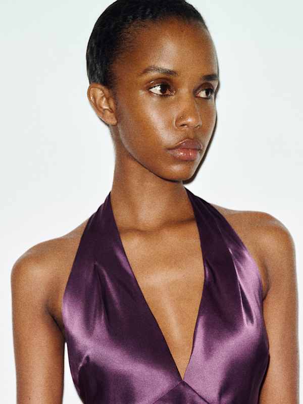 Daniela Silk Dress - Crushed Violet