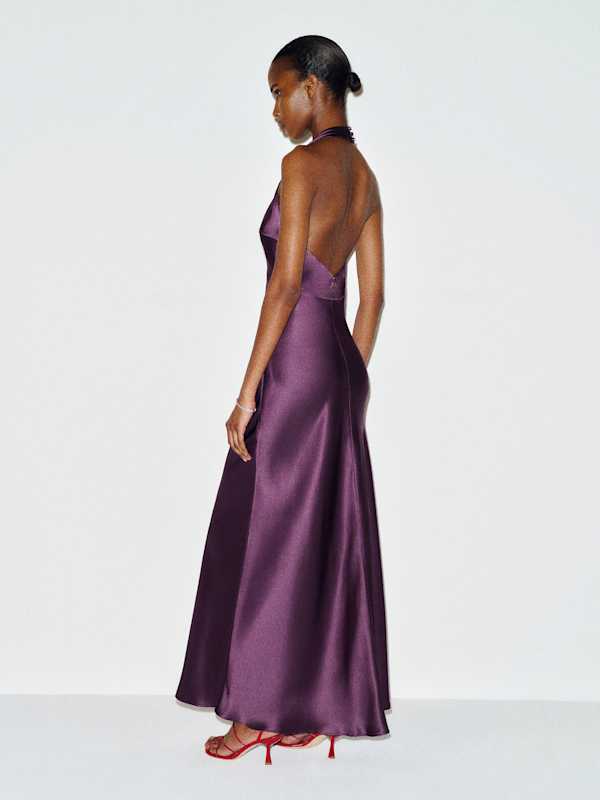 Daniela Silk Dress - Crushed Violet