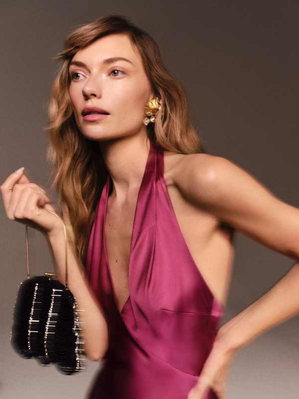 Daniela Silk Dress - Hibiscus Tea