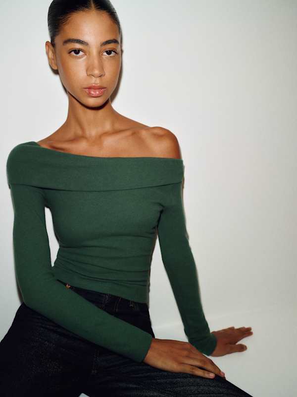 Elio Knit Top - Evergreen