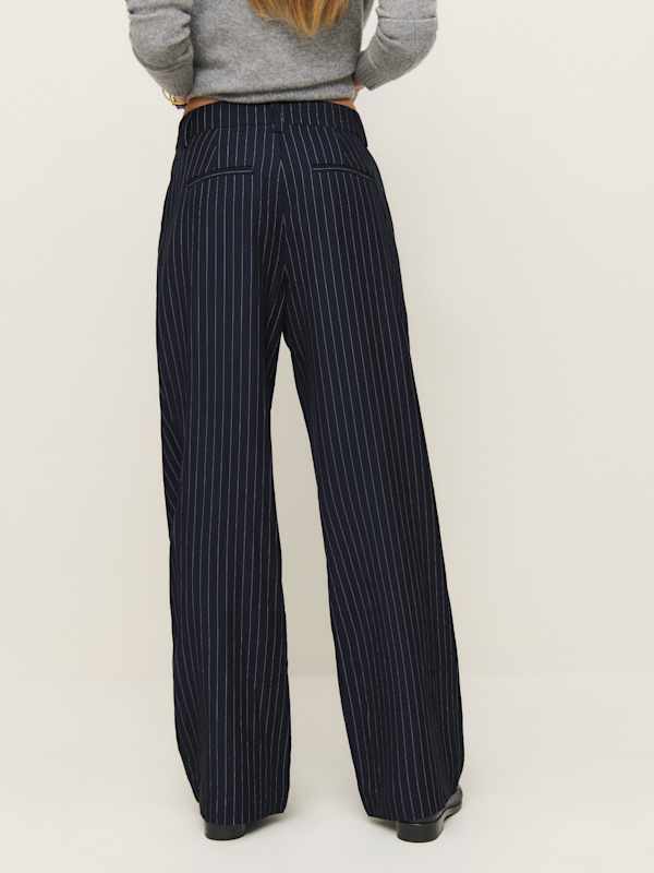 Alex Mid Rise Pant - Midnight Stripe