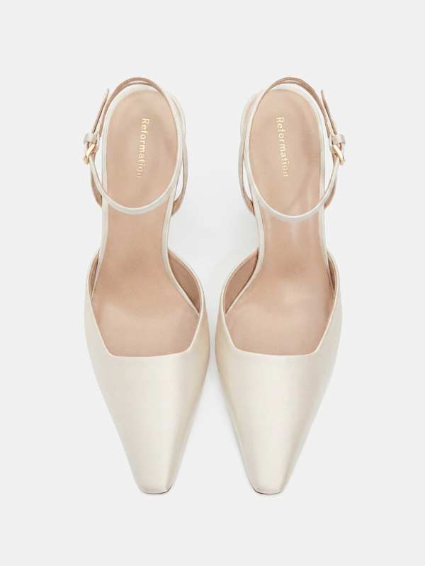 Natasha Pump - Fior Di Latte Satin