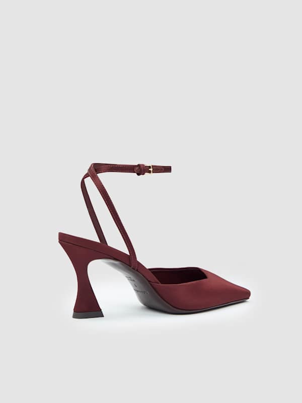 Natasha Pump - Mahogany Satin