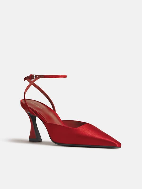 Natasha Pump - Red Textile