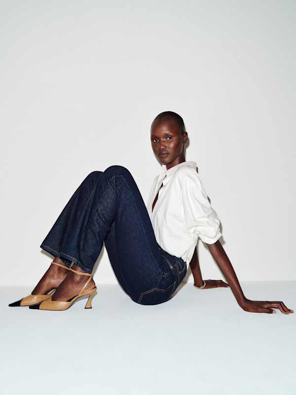 Natasha Pump - Sandstorm Leather Black Patent