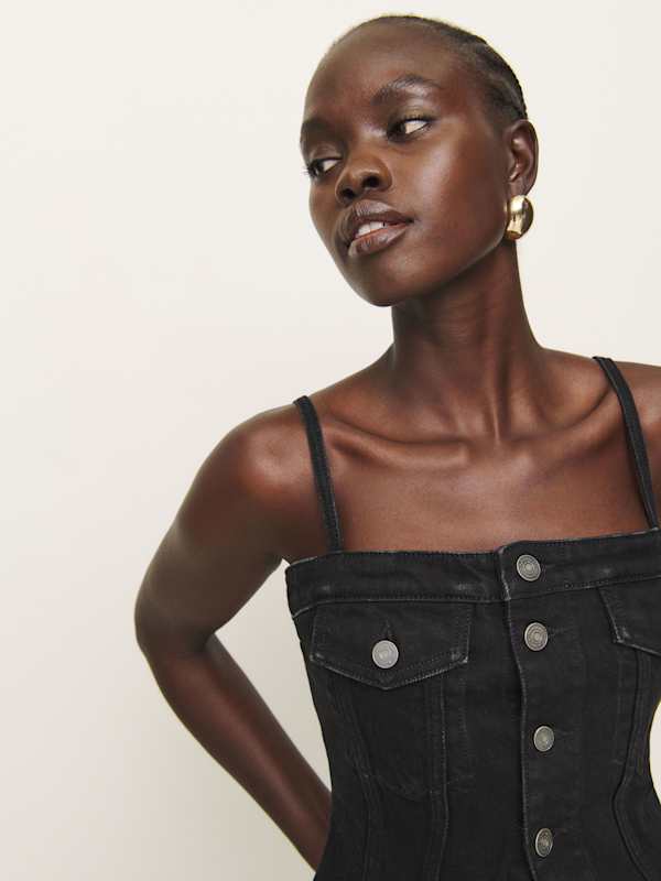 Coco Denim Bustier Top - Vana
