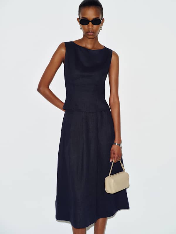 Moya Linen Two Piece - Midnight