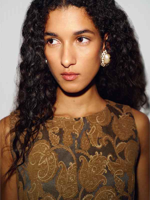 Citron Dress - Bronze Jacquard