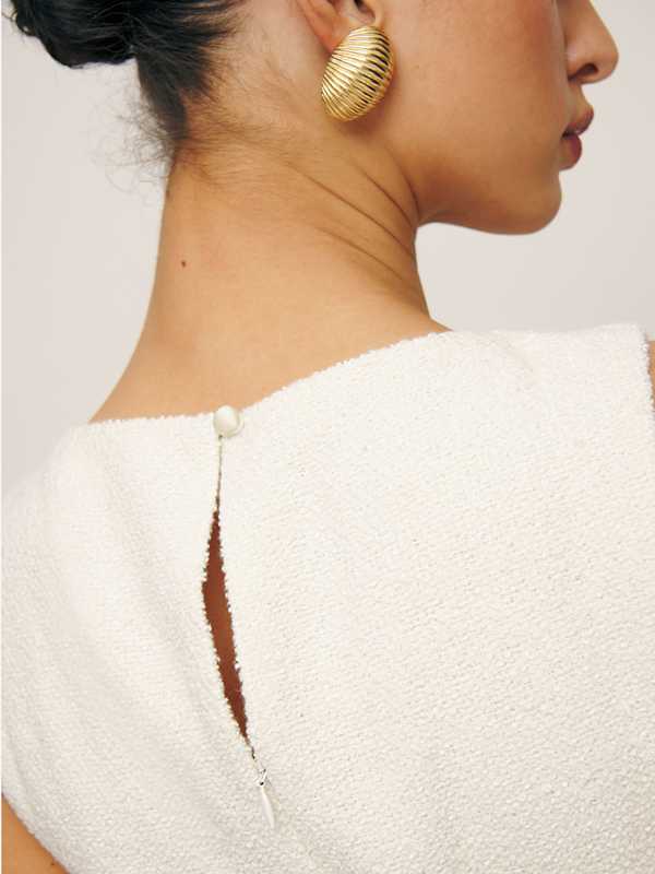 Citron Dress - White Tweed