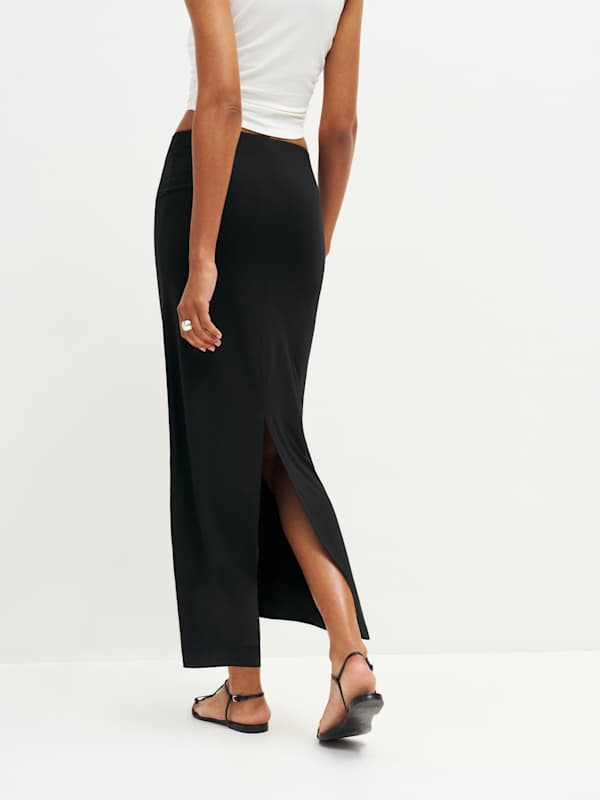 Petites Maria Knit Skirt - Black