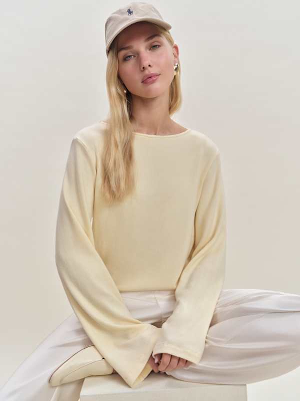 Eternity Knit Top - Custard