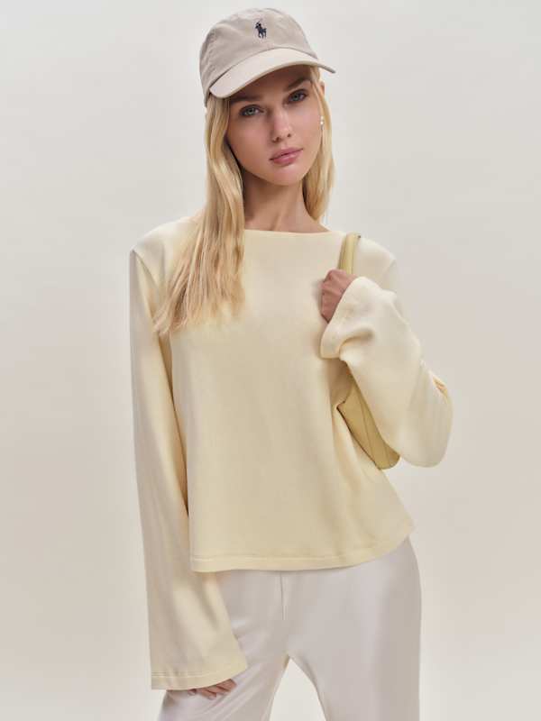 Eternity Knit Top - Custard