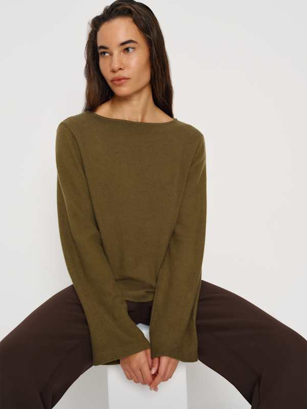 Eternity Knit Top - Moss Garden