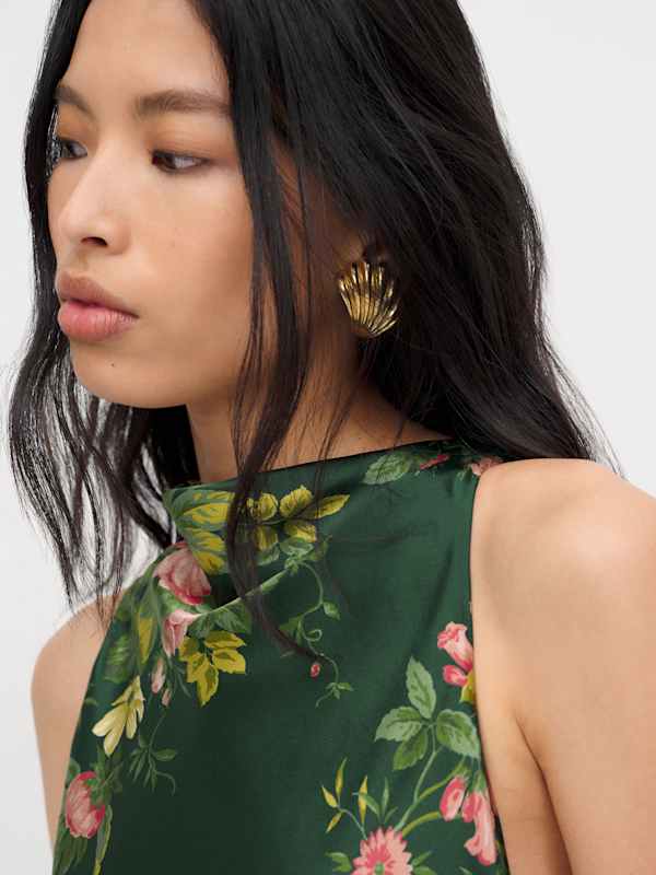 Anaiis Silk Dress - Belvedere