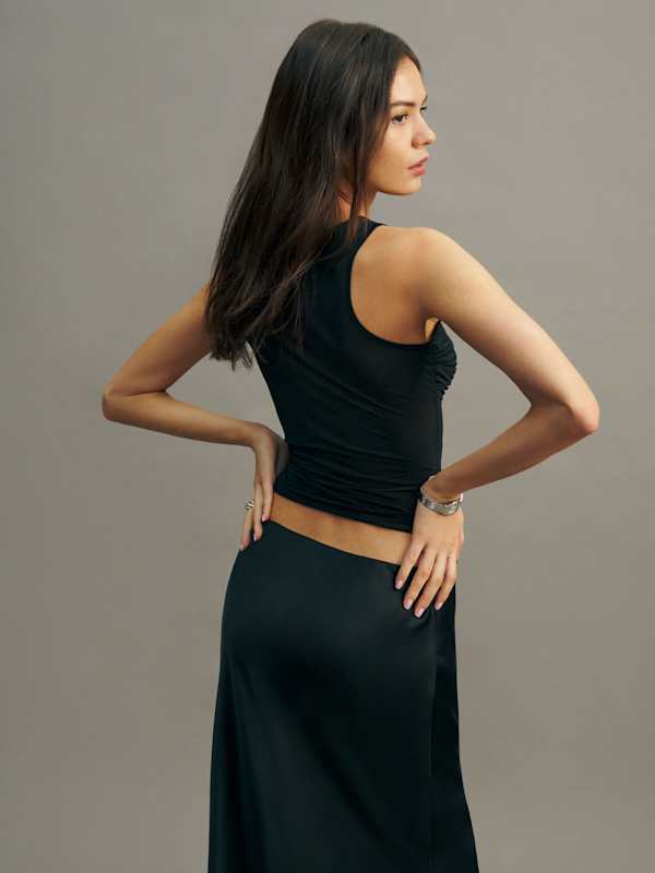 Rose Knit Top - Black