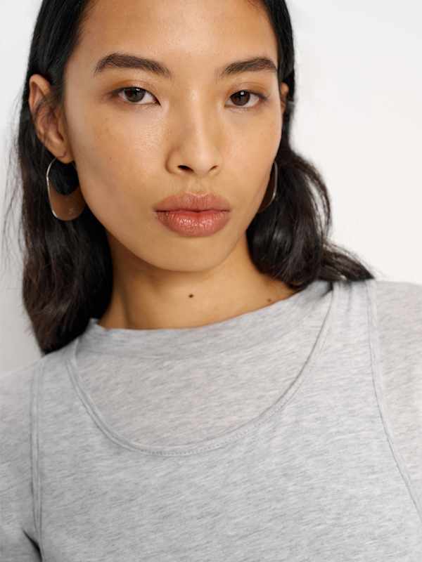 Seline Knit Top - Heather Grey