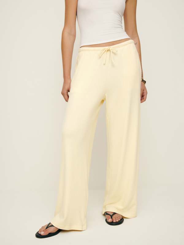 Olina Knit Pant - Custard