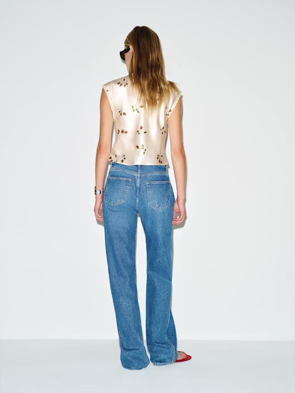 Top en soie Cherry - Floating Rose