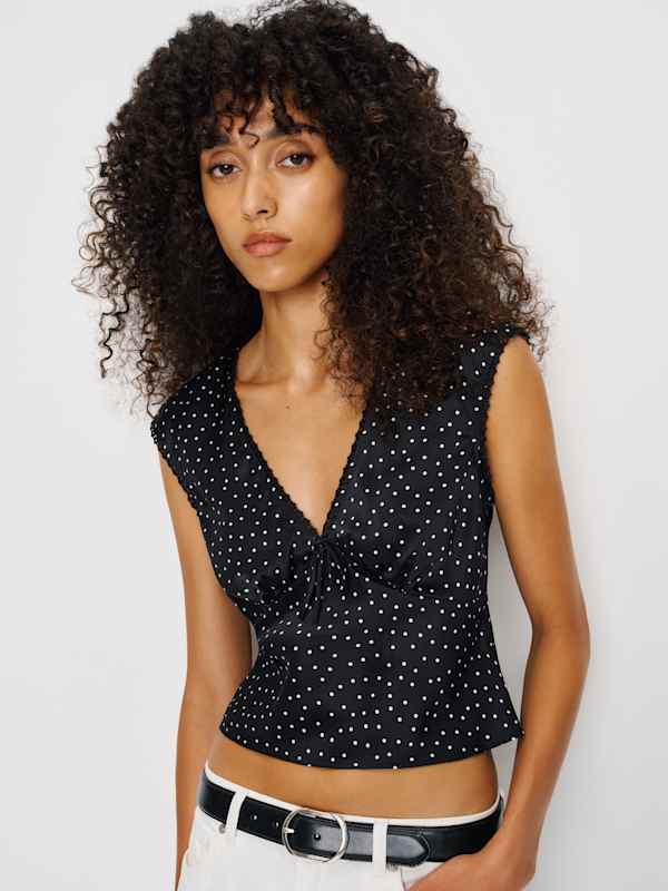 Cherry Silk Top - Selene